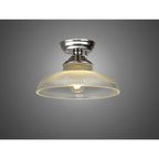 NLK15859 Tabion 1 Light Flush Ceiling Light Polished Nickel Clear