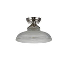 NLK15859 Tabion 1 Light Flush Ceiling Light Polished Nickel Clear