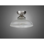 NLK15859 Tabion 1 Light Flush Ceiling Light Polished Nickel Clear