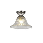 NLK15869 Tabion 1 Light Flush Ceiling Light Polished Nickel Clear