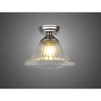 NLK15869 Tabion 1 Light Flush Ceiling Light Polished Nickel Clear