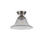 NLK15869 Tabion 1 Light Flush Ceiling Light Polished Nickel Clear