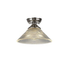 NLK15879 Tabion 1 Light Flush Ceiling Light Polished Nickel Clear