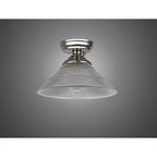 NLK15879 Tabion 1 Light Flush Ceiling Light Polished Nickel Clear