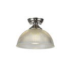 NLK15889 Tabion 1 Light Flush Ceiling Light Polished Nickel Clear