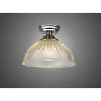 NLK15889 Tabion 1 Light Flush Ceiling Light Polished Nickel Clear