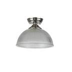 NLK15889 Tabion 1 Light Flush Ceiling Light Polished Nickel Clear