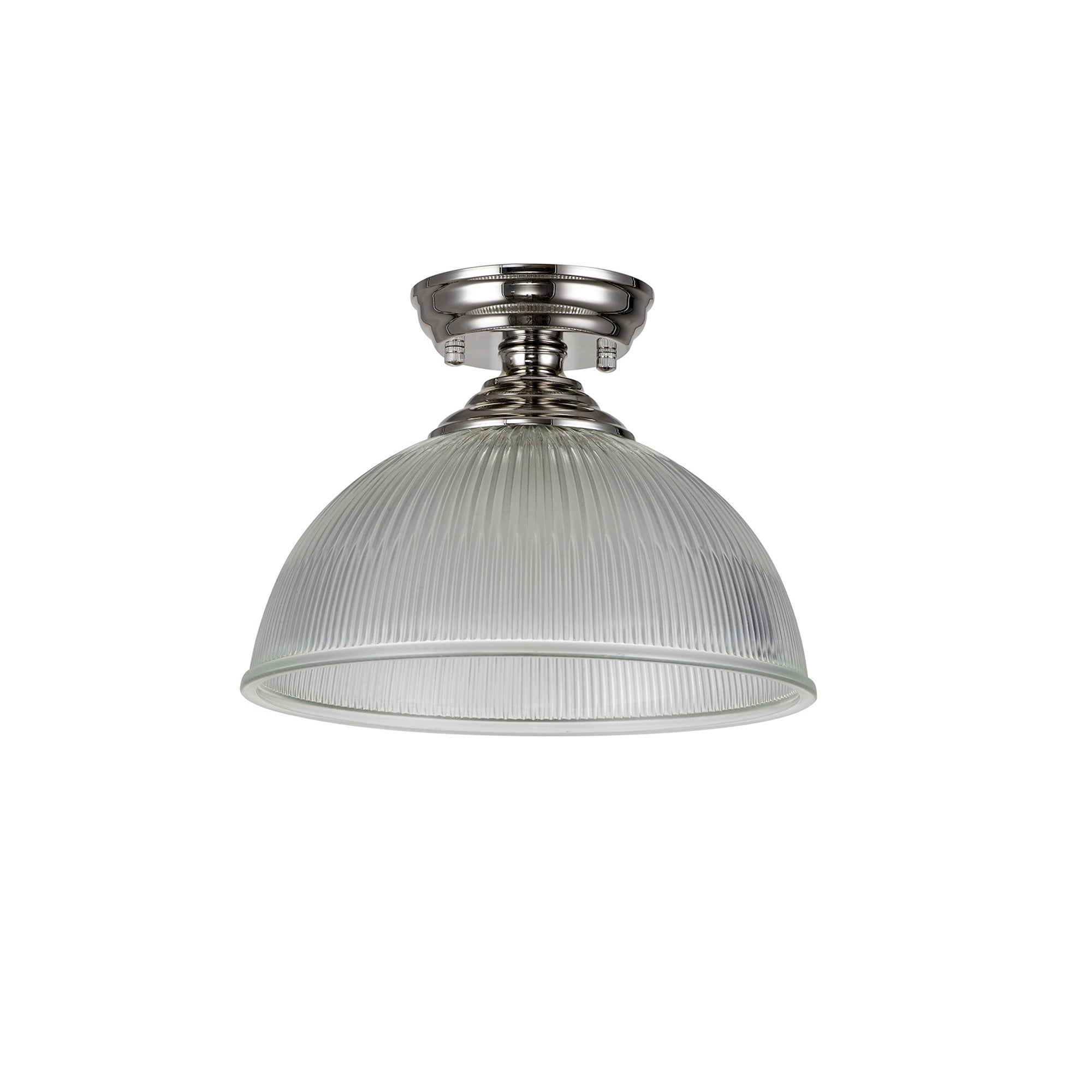 NLK15889 Tabion 1 Light Flush Ceiling Light Polished Nickel Clear