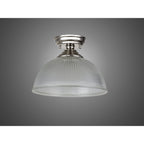 NLK15889 Tabion 1 Light Flush Ceiling Light Polished Nickel Clear