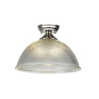 NLK15899 Tabion 1 Light Flush Ceiling Light Polished Nickel Clear