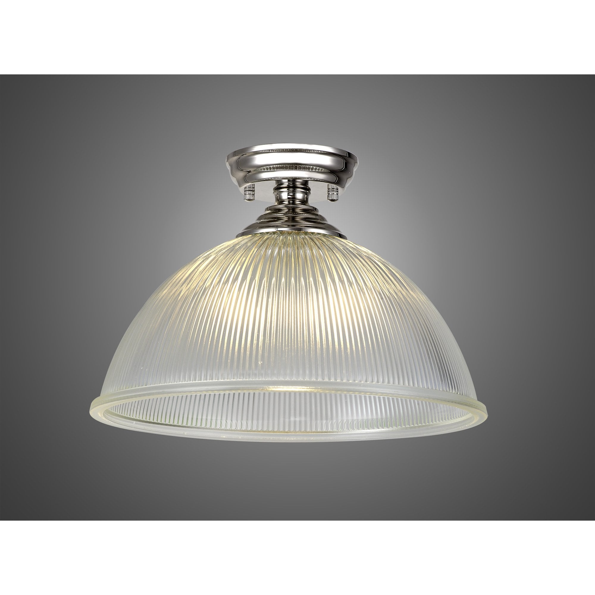 NLK15899 Tabion 1 Light Flush Ceiling Light Polished Nickel Clear