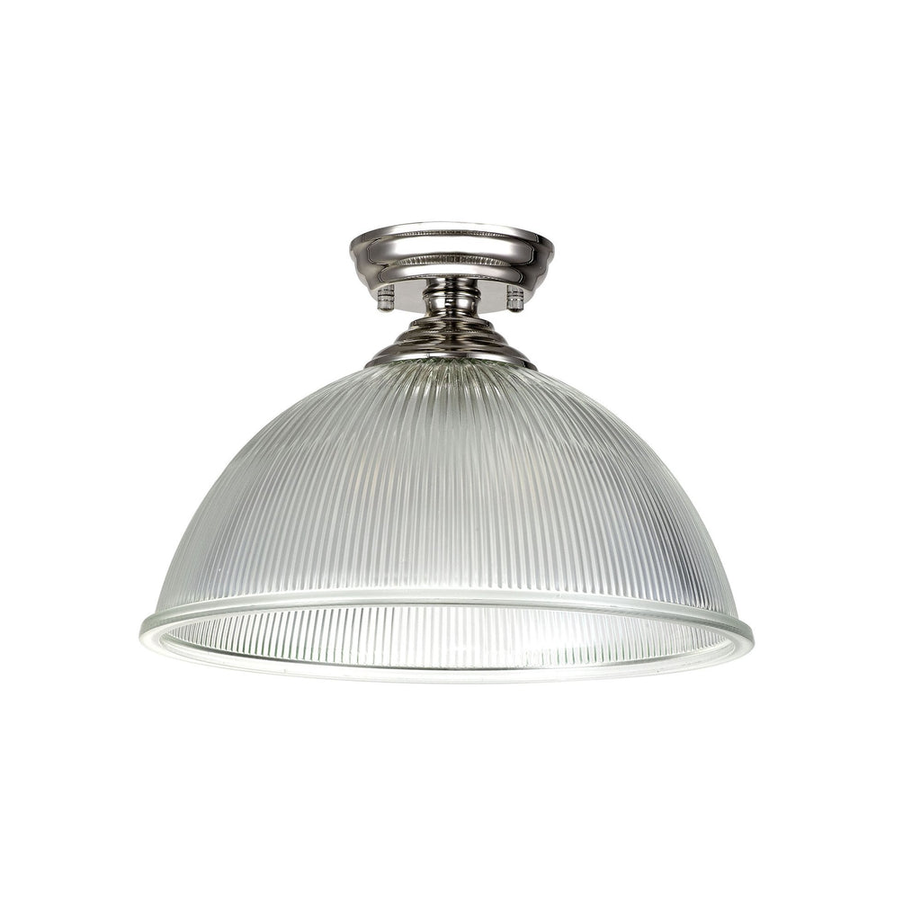 NLK15899 Tabion 1 Light Flush Ceiling Light Polished Nickel Clear