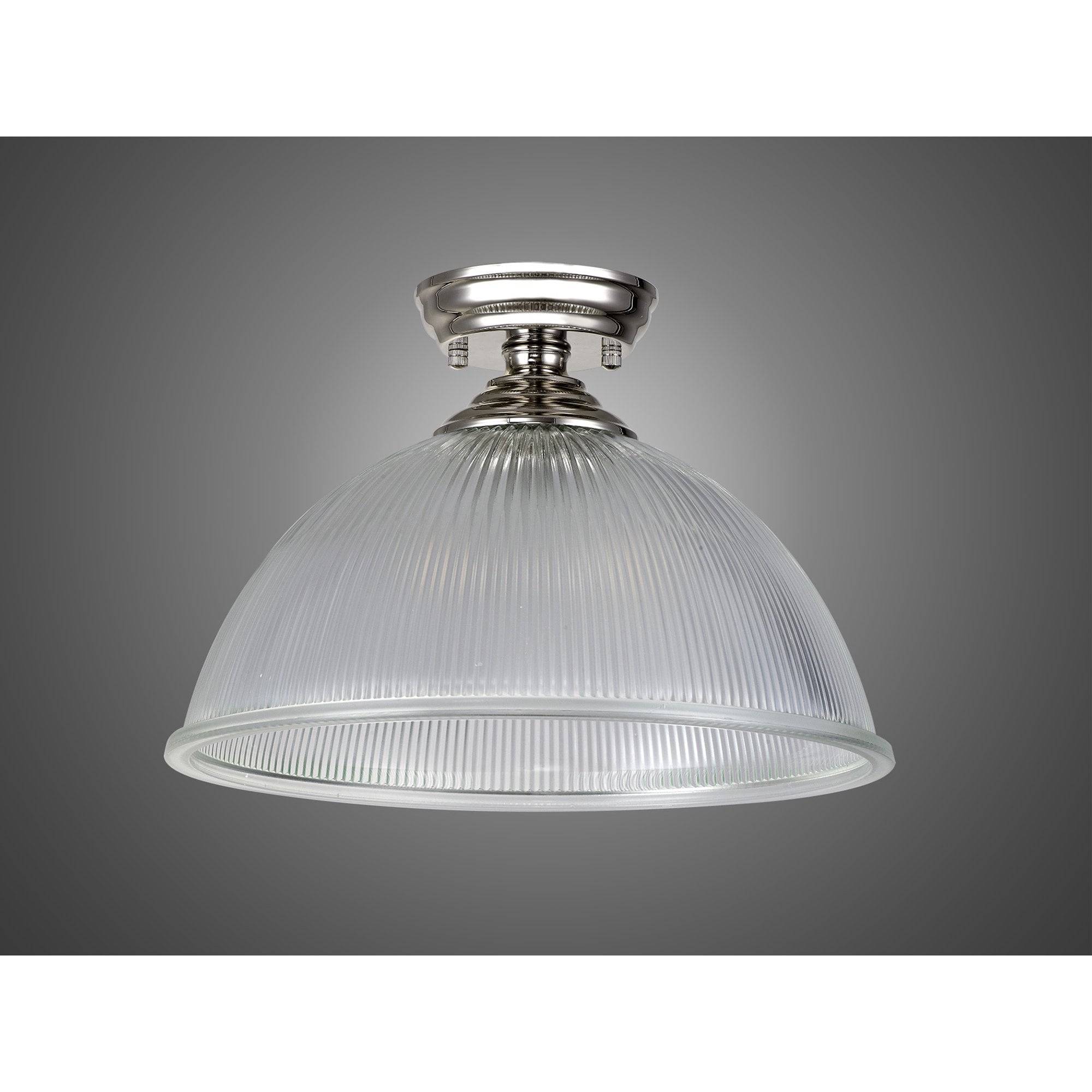 NLK15899 Tabion 1 Light Flush Ceiling Light Polished Nickel Clear