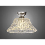 NLK15929 Tabion 1 Light Flush Ceiling Light Polished Nickel Clear