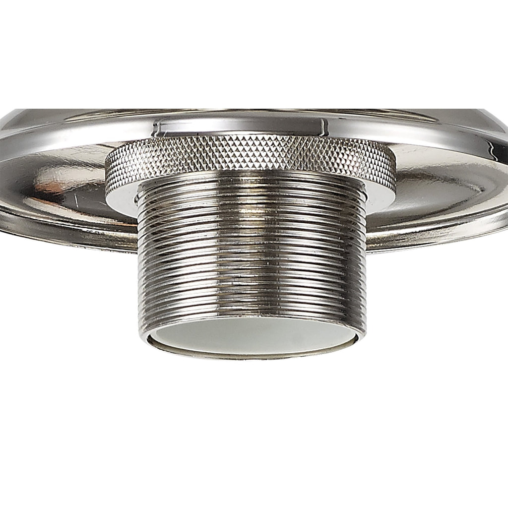 NLK15929 Tabion 1 Light Flush Ceiling Light Polished Nickel Clear