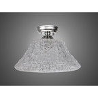 NLK15929 Tabion 1 Light Flush Ceiling Light Polished Nickel Clear
