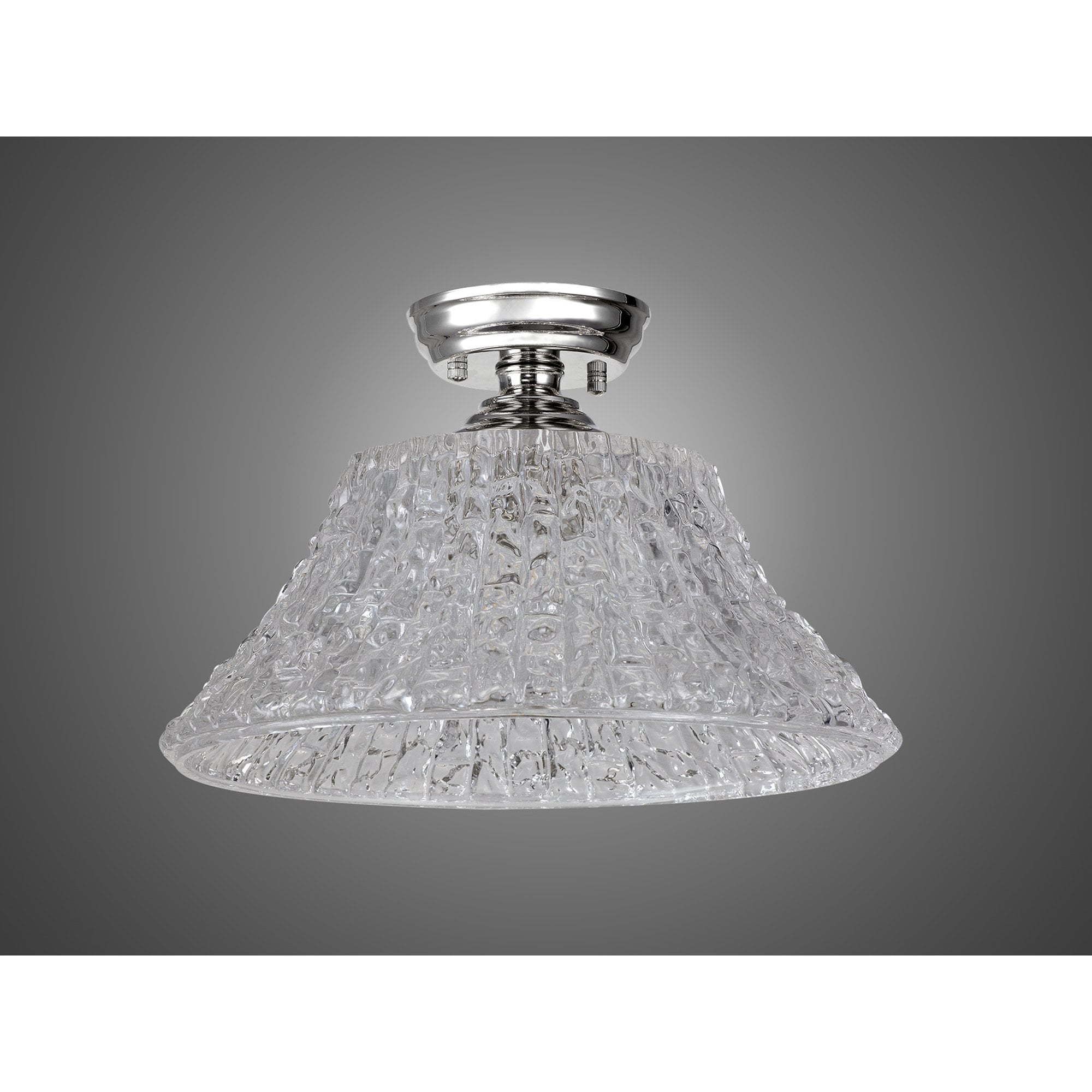 NLK15929 Tabion 1 Light Flush Ceiling Light Polished Nickel Clear