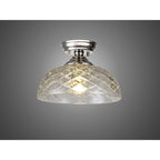 NLK15939 Tabion 1 Light Flush Ceiling Light Polished Nickel Clear