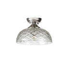 NLK15939 Tabion 1 Light Flush Ceiling Light Polished Nickel Clear