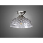 NLK15939 Tabion 1 Light Flush Ceiling Light Polished Nickel Clear