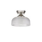 NLK15949 Tabion 1 Light Flush Ceiling Light Polished Nickel Clear