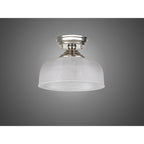 NLK15949 Tabion 1 Light Flush Ceiling Light Polished Nickel Clear