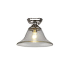 NLK15959 Tabion 1 Light Flush Ceiling Light Polished Nickel Clear
