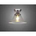 NLK15959 Tabion 1 Light Flush Ceiling Light Polished Nickel Clear