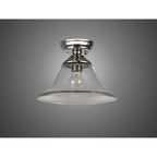 NLK15959 Tabion 1 Light Flush Ceiling Light Polished Nickel Clear