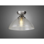 NLK15969 Tabion 1 Light Flush Ceiling Light Polished Nickel Clear