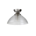 NLK15969 Tabion 1 Light Flush Ceiling Light Polished Nickel Clear