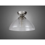 NLK15969 Tabion 1 Light Flush Ceiling Light Polished Nickel Clear