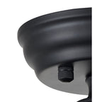 NLK16009 Tabion 1 Light Flush Ceiling Light Matt Black Polished Nickel