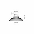 NLK16019 Tabion 1 Light Flush Ceiling Light Matt Black Amber