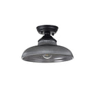 NLK16029 Tabion 1 Light Flush Ceiling Light Matt Black Smoked