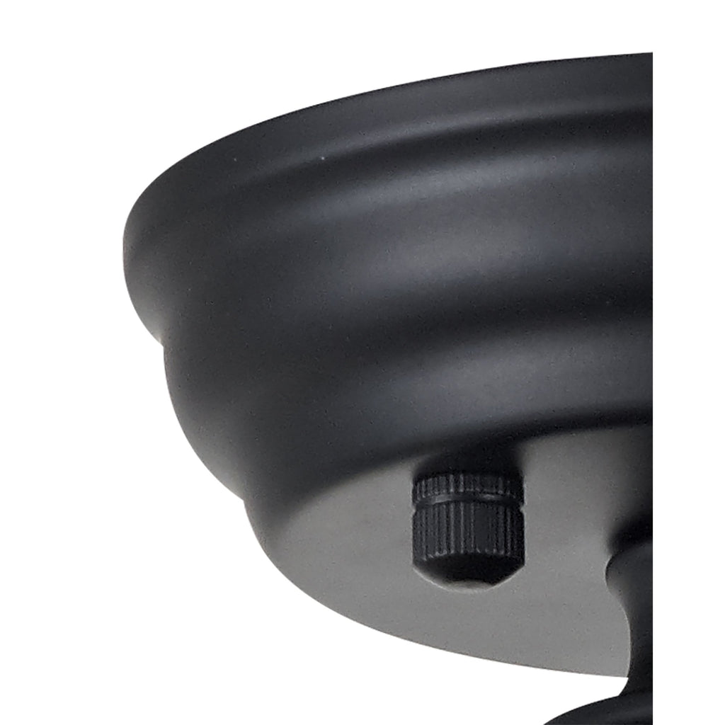 NLK16049 Tabion 1 Light Flush Ceiling Light Matt Black Clear