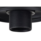 NLK16049 Tabion 1 Light Flush Ceiling Light Matt Black Clear