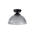 NLK16059 Tabion 1 Light Flush Ceiling Light Matt Black Clear