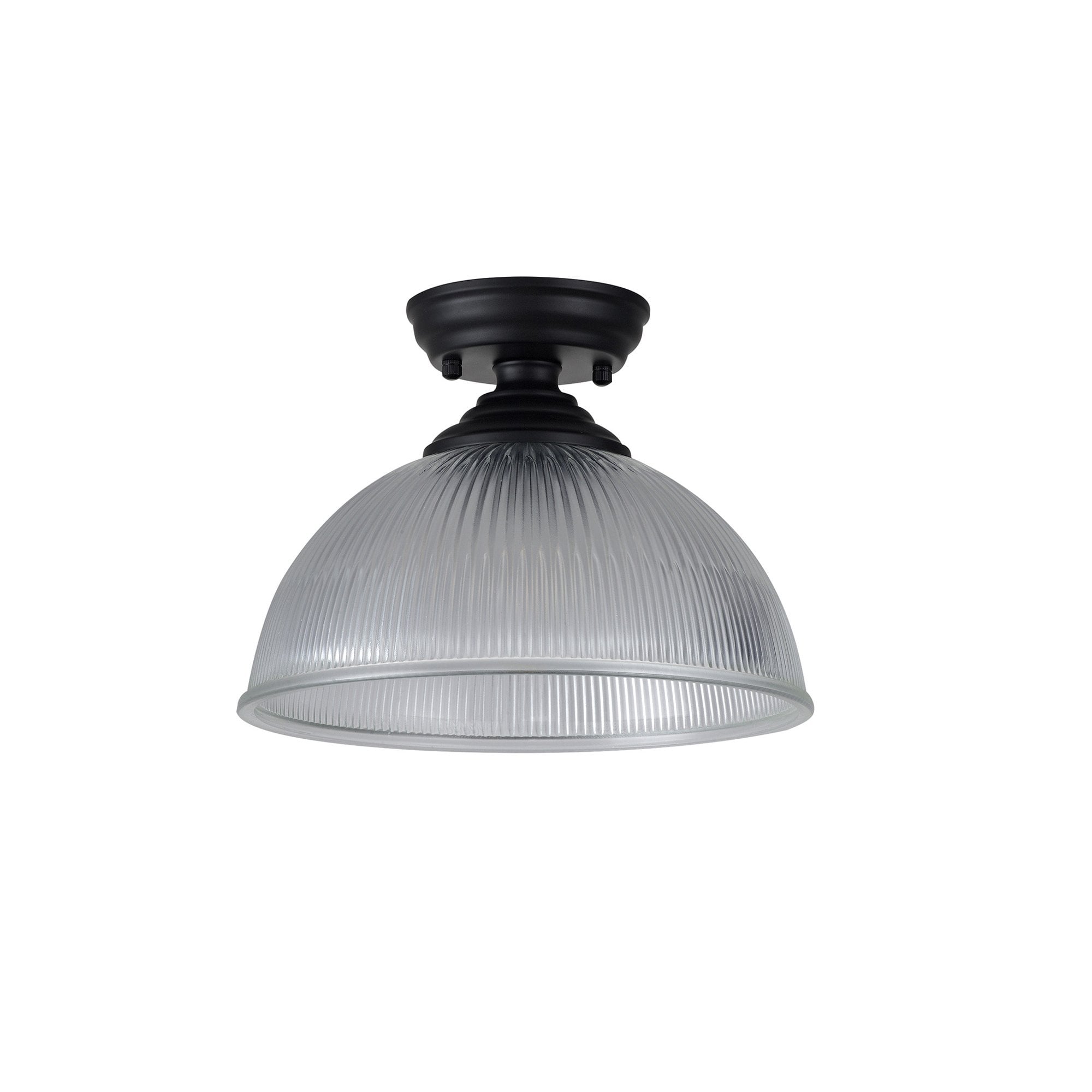 NLK16059 Tabion 1 Light Flush Ceiling Light Matt Black Clear