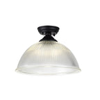 NLK16069 Tabion 1 Light Flush Ceiling Light Matt Black Clear