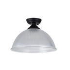 NLK16069 Tabion 1 Light Flush Ceiling Light Matt Black Clear