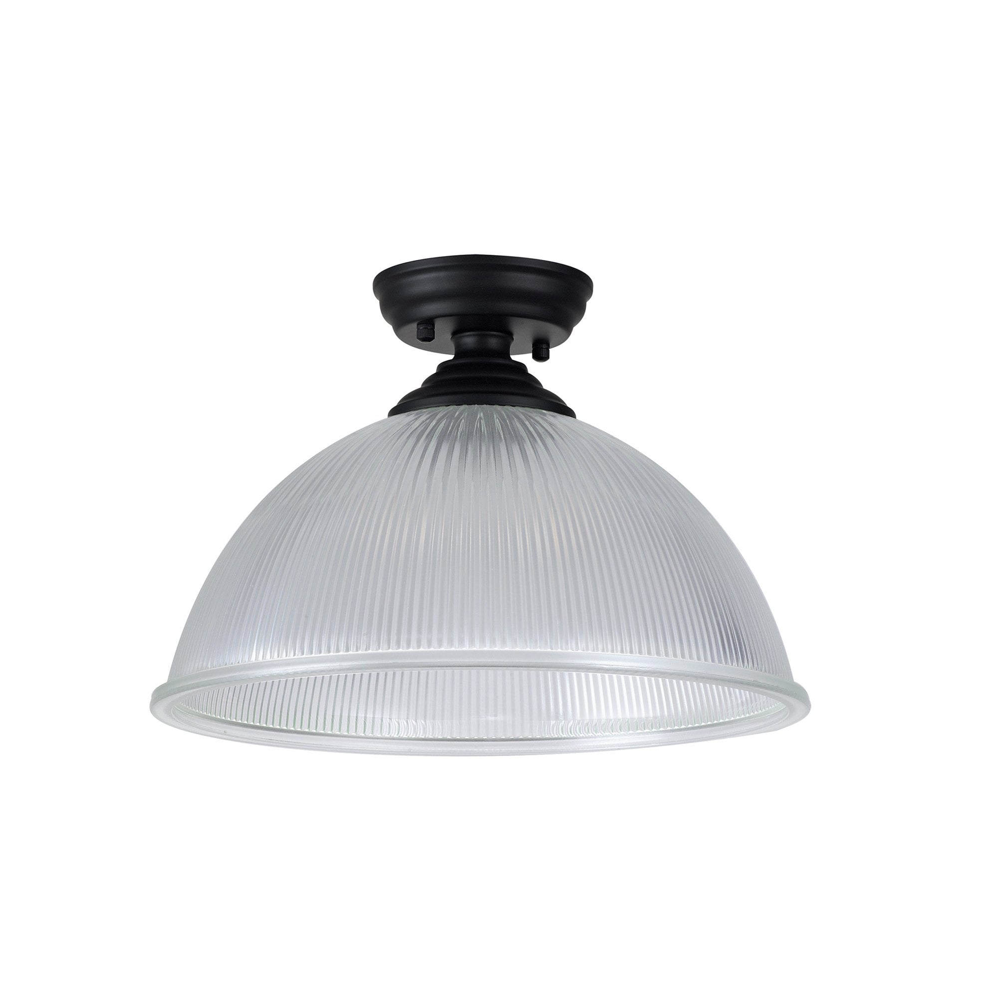 NLK16069 Tabion 1 Light Flush Ceiling Light Matt Black Clear