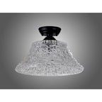 NLK16099 Tabion 1 Light Flush Ceiling Light Matt Black Clear