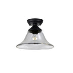 NLK16129 Tabion 1 Light Flush Ceiling Light Matt Black Clear