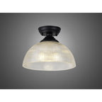 NLK16149 Tabion 1 Light Flush Ceiling Light Matt Black Clear