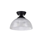 NLK16149 Tabion 1 Light Flush Ceiling Light Matt Black Clear