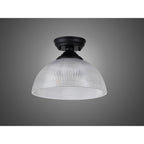 NLK16149 Tabion 1 Light Flush Ceiling Light Matt Black Clear