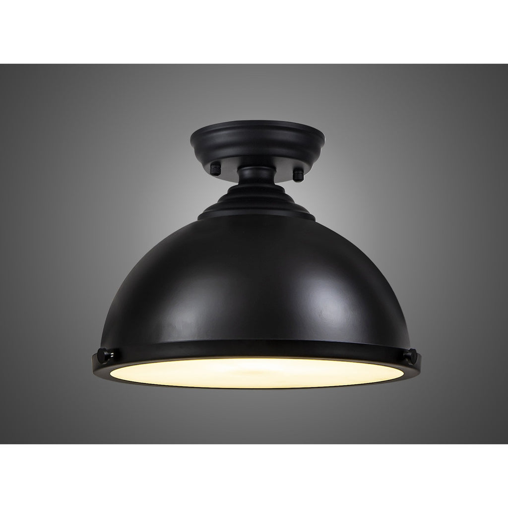 NLK16159 Tabion 1 Light Flush Ceiling Light Matt Black