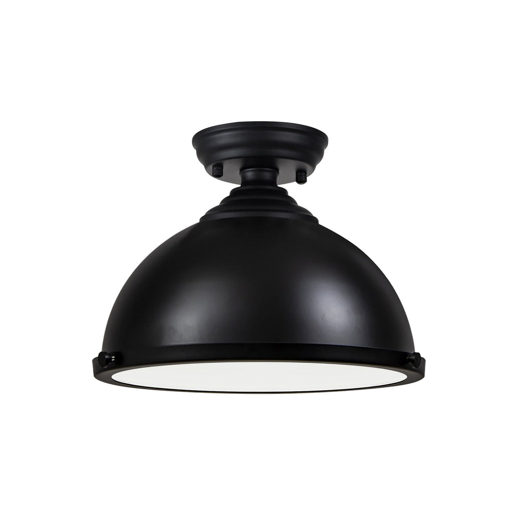 NLK16159 Tabion 1 Light Flush Ceiling Light Matt Black