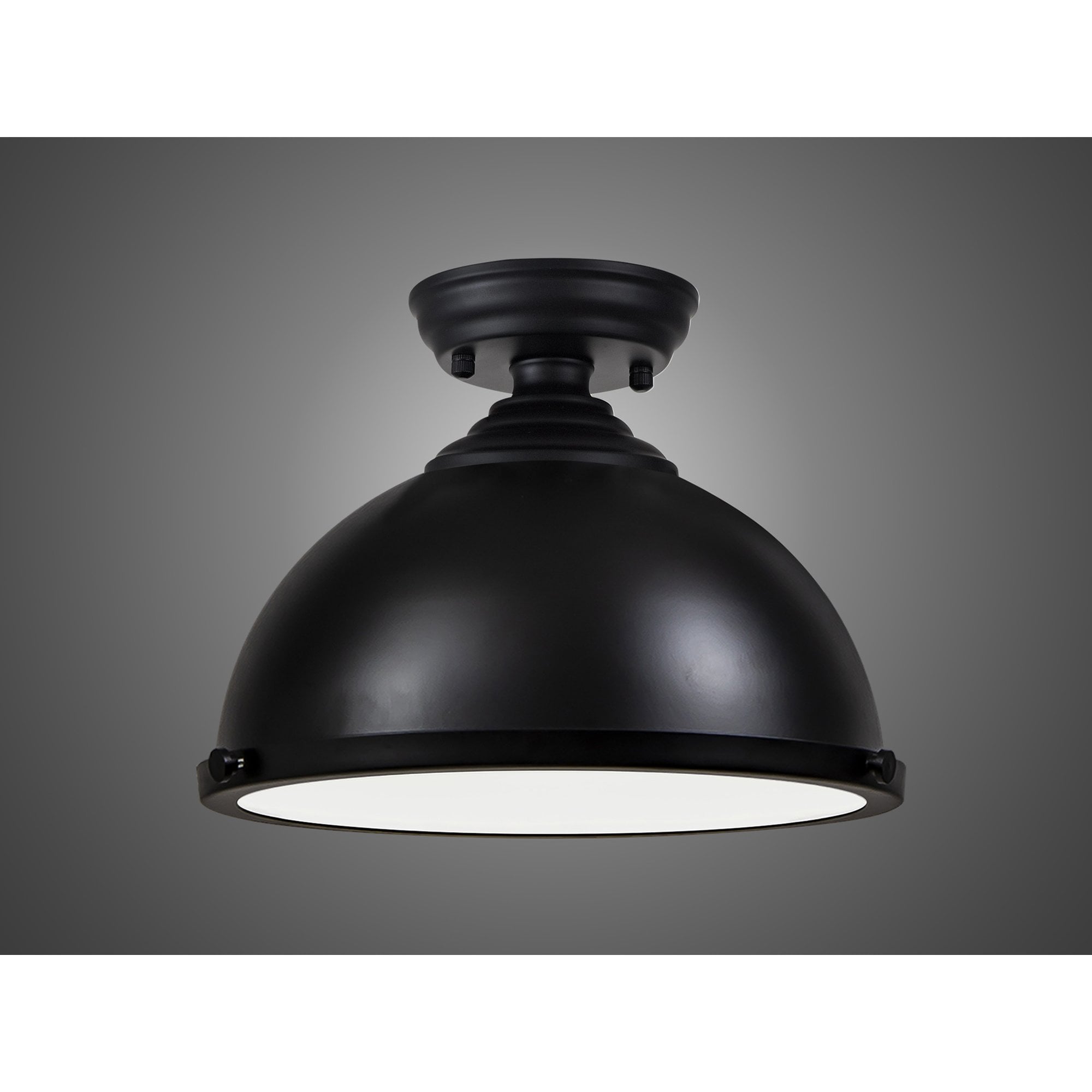 NLK16159 Tabion 1 Light Flush Ceiling Light Matt Black